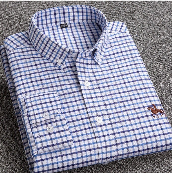 Roger – Oxford White Shirt with Long Sleeves