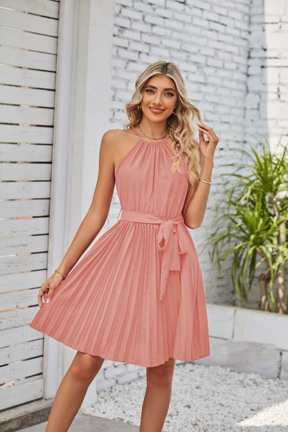 Kathryn – Strapless Pleated Summer Sundress