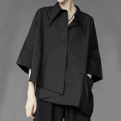 Sorrel - Stylish Black Chiffon Blouse for Women