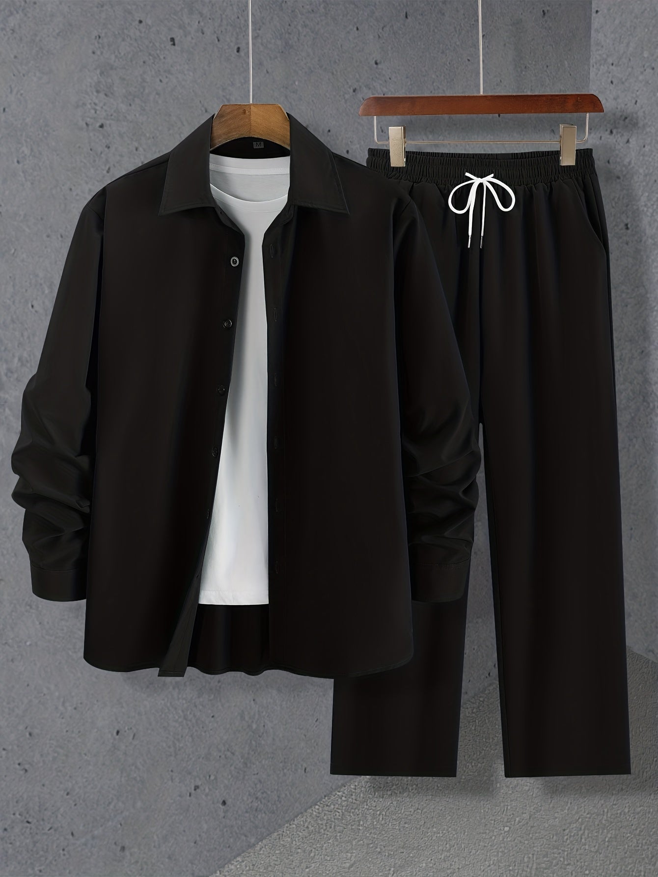 Theron – Long-Sleeved Shirt and Drawstring Trousers Set