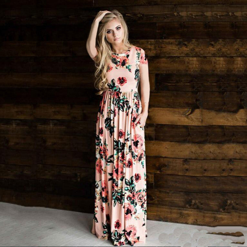 Judith – Boho Floral Print Maxi Dress