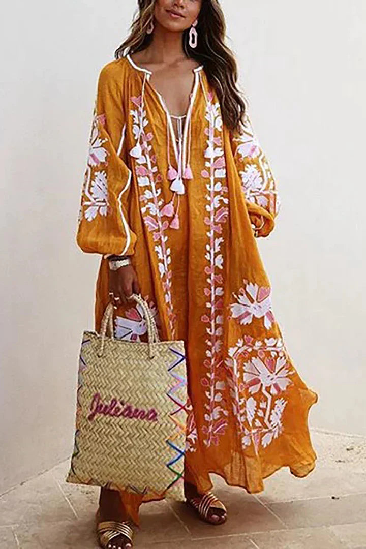 Mirabelle - Bohemian Floral Maxi Dress