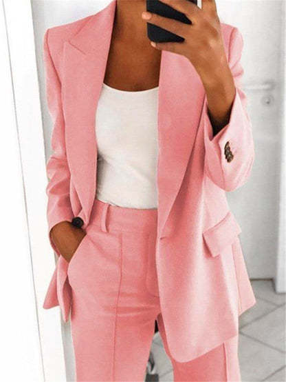 Michelle – Slim-Fit Cardigan Suit Jacket