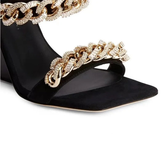 Althea - Dazzling Rhinestone Heeled Sandals for Women