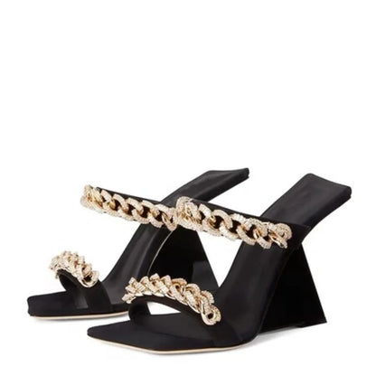 Althea - Dazzling Rhinestone Heeled Sandals for Women