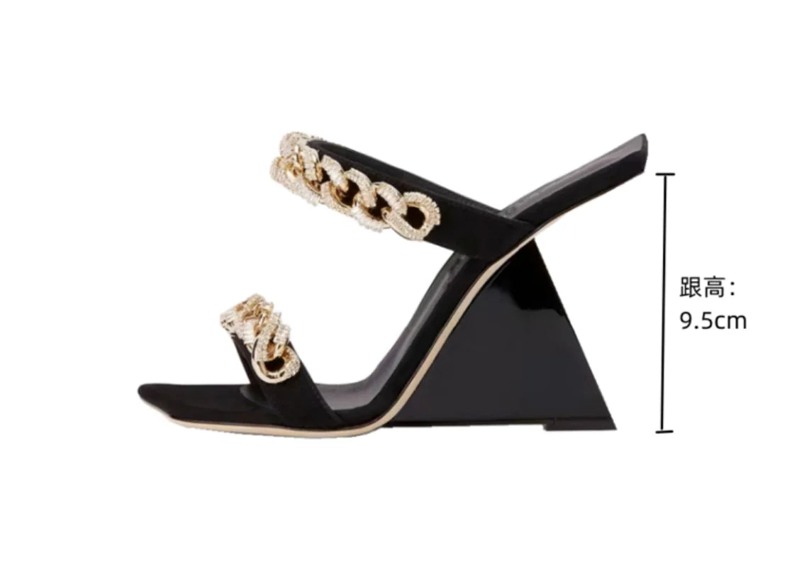 Althea - Dazzling Rhinestone Heeled Sandals for Women