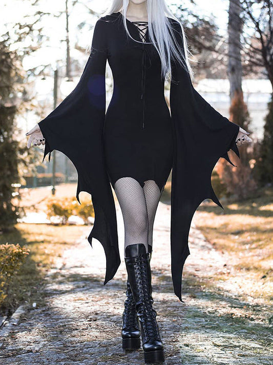 Michelle – Gothic Vintage Hooded Elf Dress