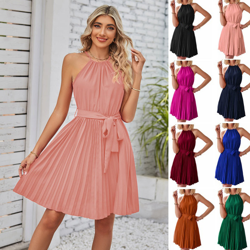 Kathryn – Strapless Pleated Summer Sundress