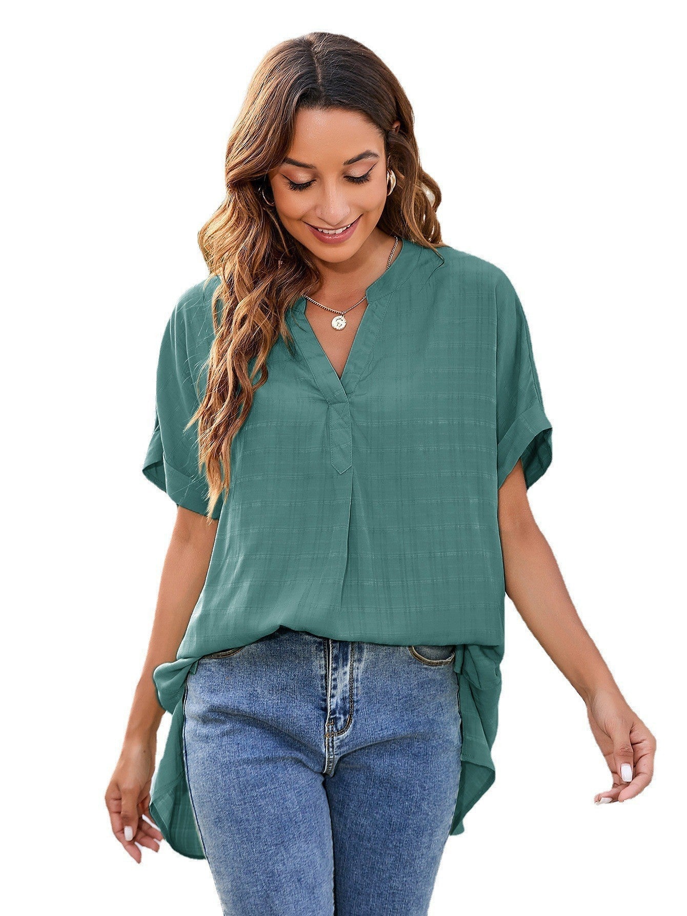 Charlotte – Casual V-neck Pullover Shirt