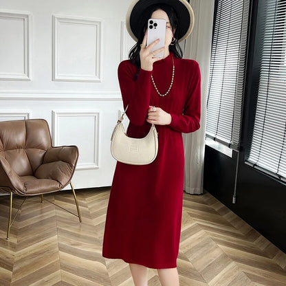 Gwendolyn - Cozy Knit Sweater Dress for Women