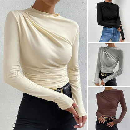 Amara - Sleek Long-Sleeve Slim Fit Pullover for Women