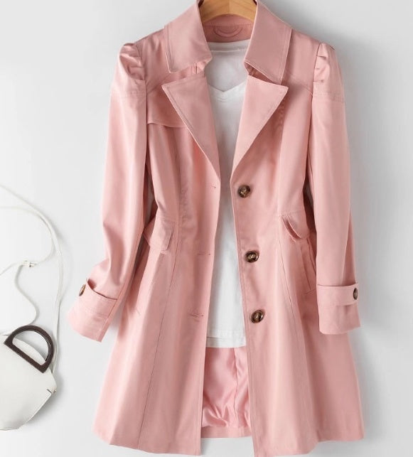 Jean – Slim Fit Women's Trench Coat in Korean Style