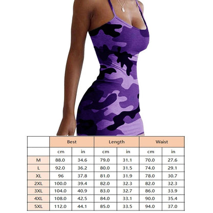 Valencia - Bold Camouflage Halter Mini Dress for Women