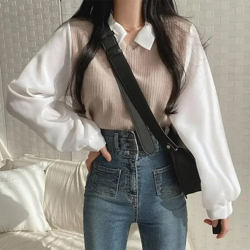 Orielle - Trendy Two-Piece Polo Blouse for Women