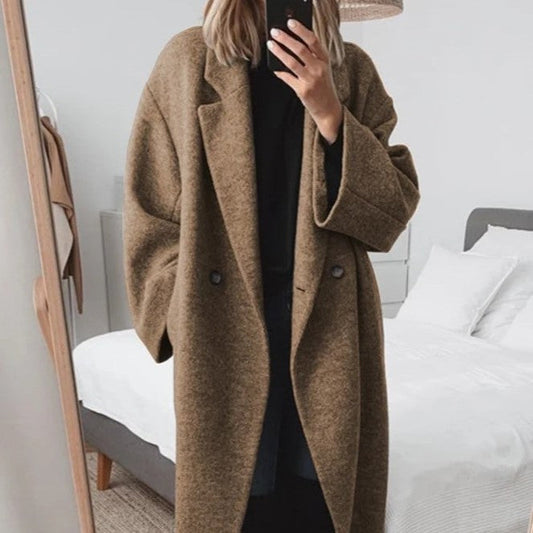 Tracy – Women's Multi-color Woolen Trench Coat