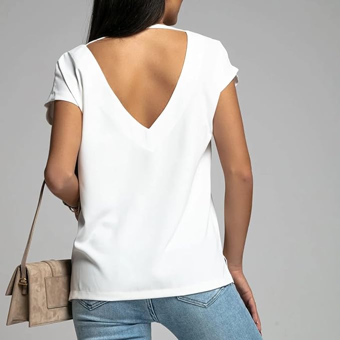 Blythe - V Neck Short Sleeve T-Shirt