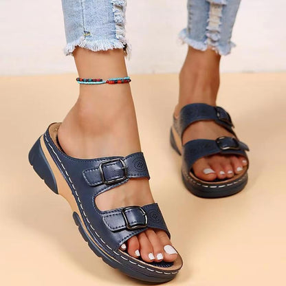 Lauren – Plus Size Casual Wedge Sandals