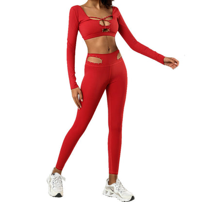 Wendy – High Waist Yoga Suit with Hollow Back