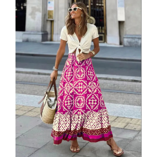 Alvina - Printed Midi Skirt