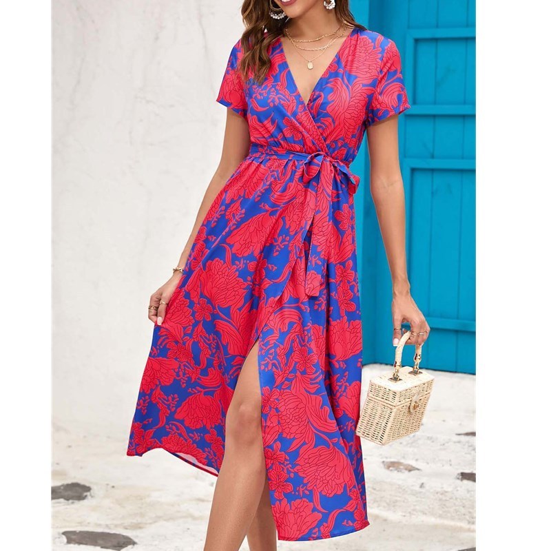 Jenny – Beautiful Short Sleeved Printed Dress