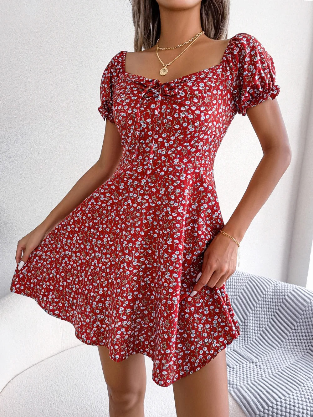 Vianne - Elegant Floral Print Dress for Women