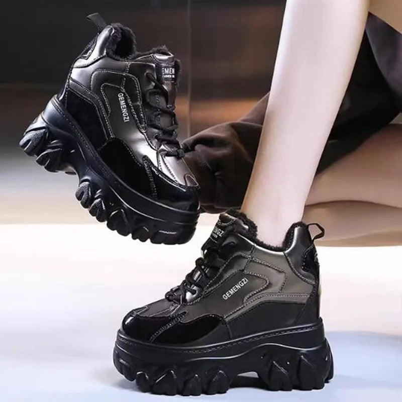 Verity - Chunky Lace-Up Platform Boots for Women