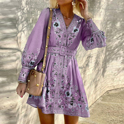 Lily – Women's Loose Boho Print Dress