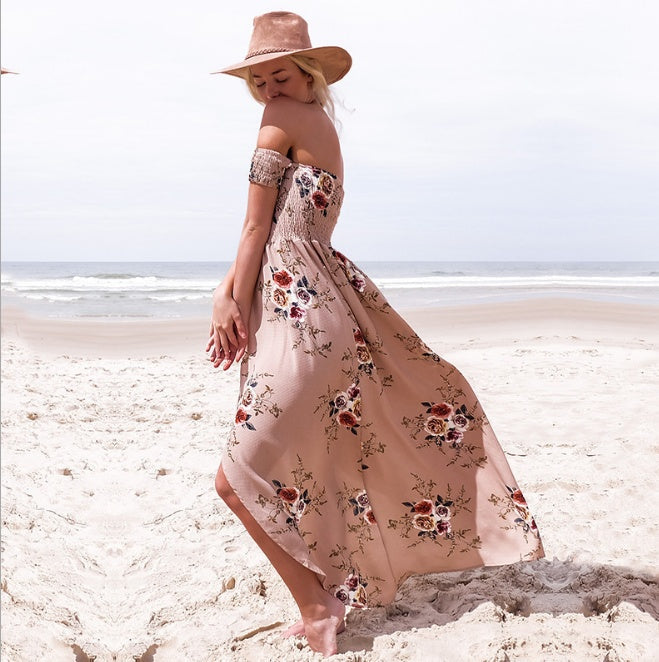 Victoria – Boho Off-Shoulder Beach Dress