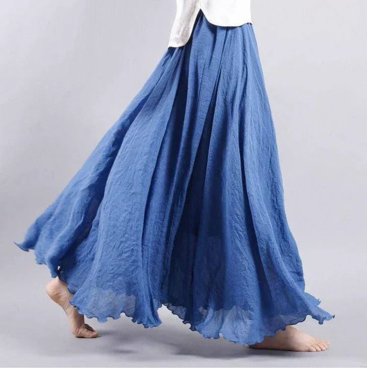 Serena - High-Waisted Linen Maxi Skirt