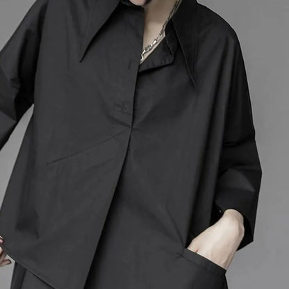 Sorrel - Stylish Black Chiffon Blouse for Women