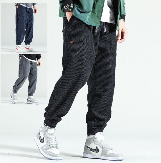 Isaac – Autumn and Winter Corduroy Ankle-Tied Pants