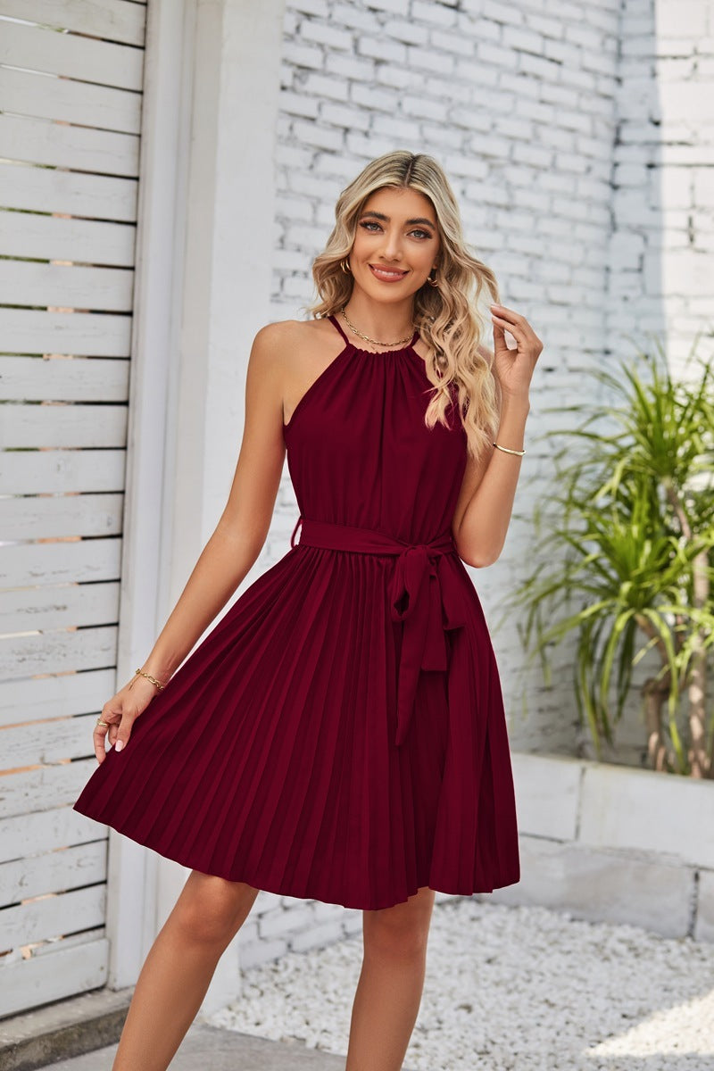 Kathryn – Strapless Pleated Summer Sundress