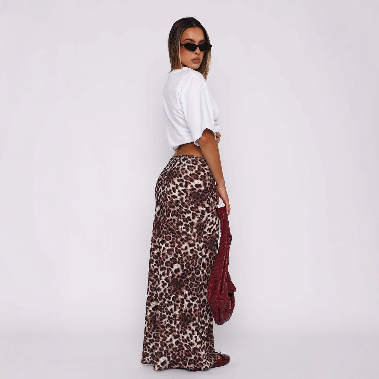 Barbara – Leopard Print Sheath Skirt