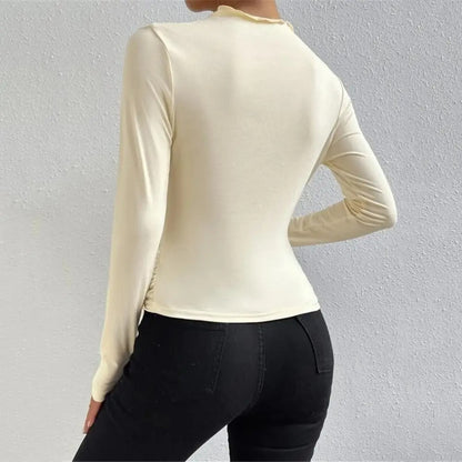 Amara - Sleek Long-Sleeve Slim Fit Pullover for Women