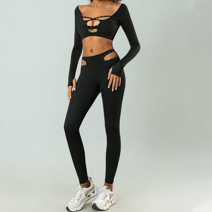 Wendy – High Waist Yoga Suit with Hollow Back