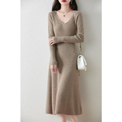 Adelaide - Elegant Knit Pullover Dress for Women