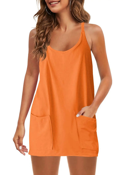 Fenella - Sporty Sleeveless Mini Dress for Women