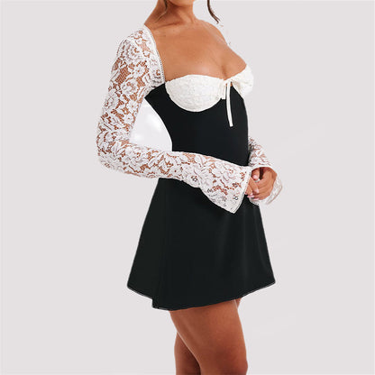 Charlotte – Elegant Lace Backless Short Dress