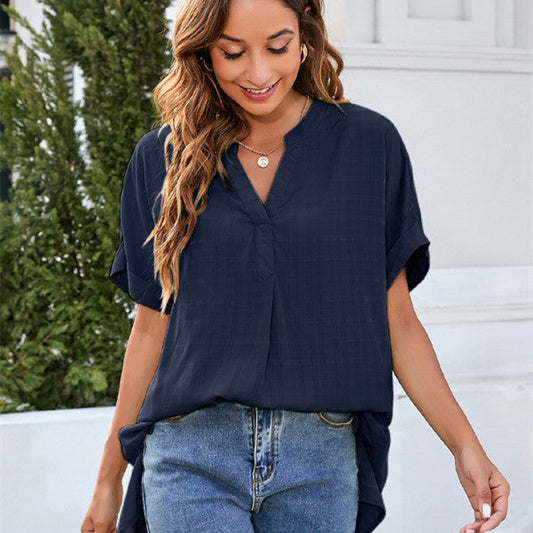 Charlotte – Casual V-neck Pullover Shirt