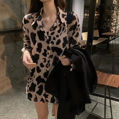 Rosaline - Chic Leopard Print Summer Blouse for Women