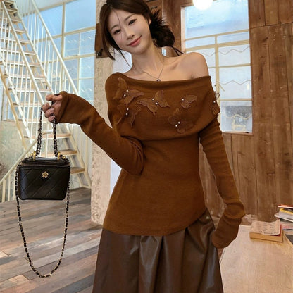 Eefje - Elegant Off-Shoulder Sweater for Women