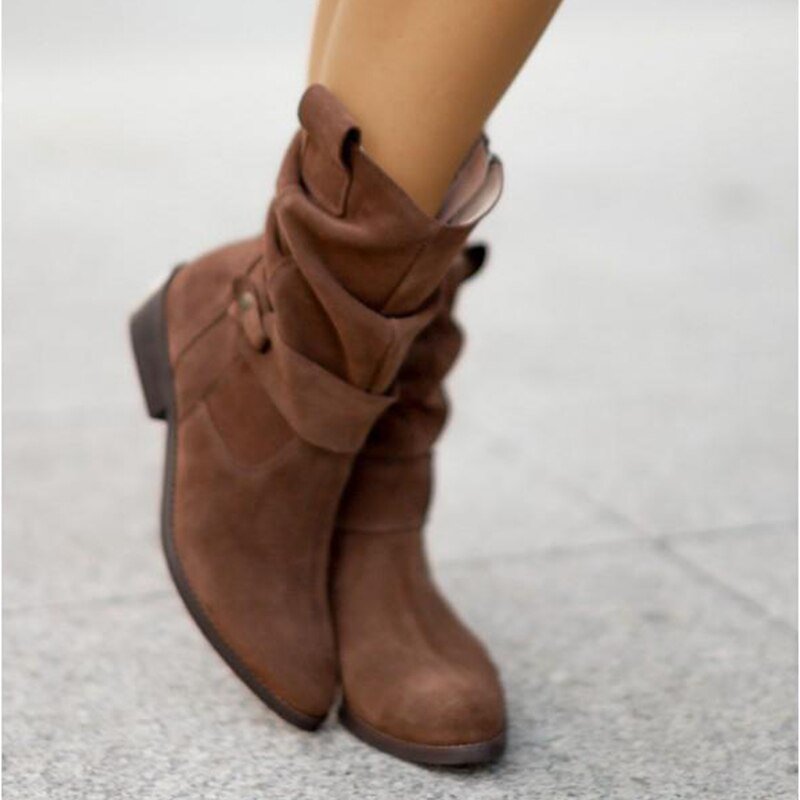 Rosalie - Ankle Boots with Zipper and Low Heel