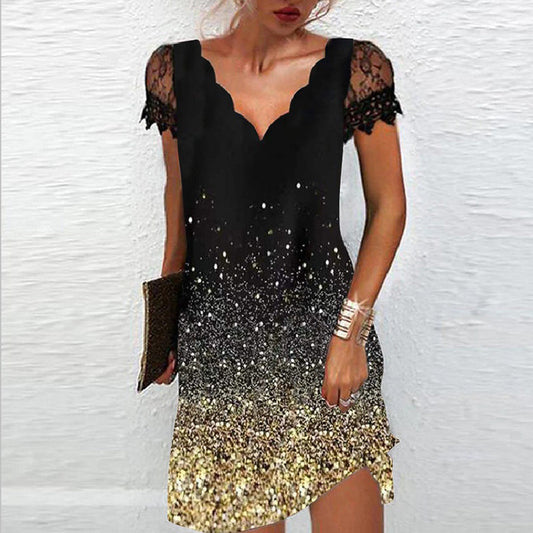 Amara - Glamorous Glitter Party Dress for Summer