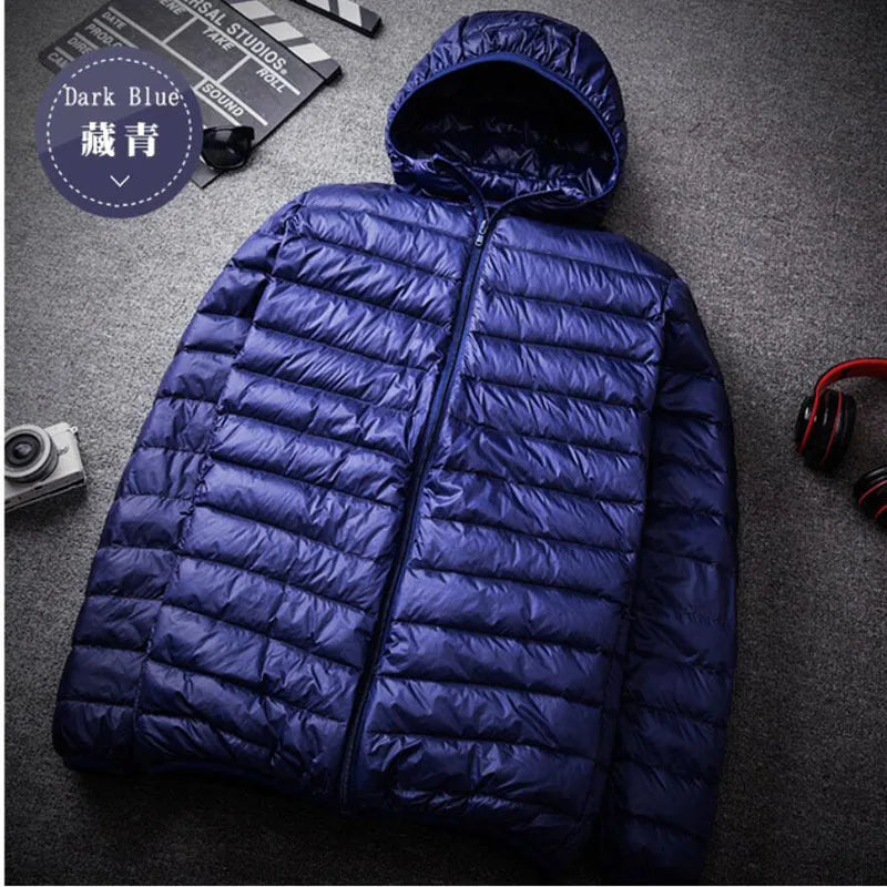 Alex - Men's Lightweight Hooded Down Jacket for Winter