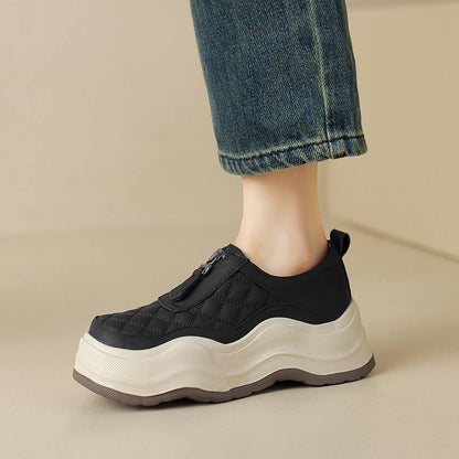 Sarah - Thick Bottom Platform Zipper Sneakers for Women