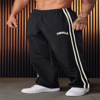 Tristan – Men's Double Stripe Patchwork Sports Pants