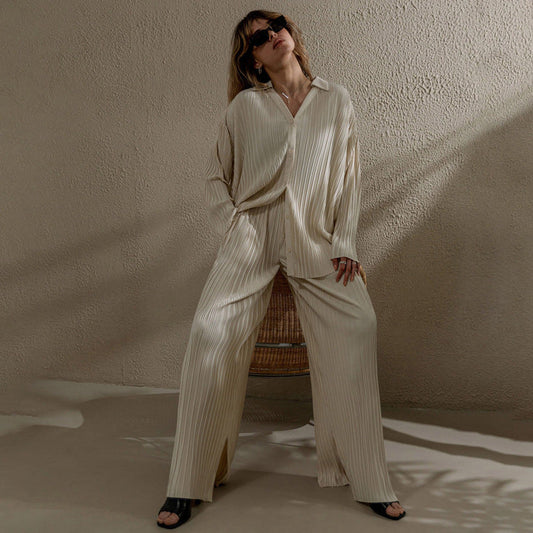 Elowen  - Pleated Pantsuit Set