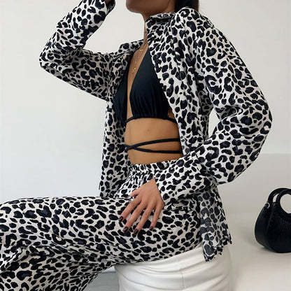 Vesper  - Leopard Print Lounge Set