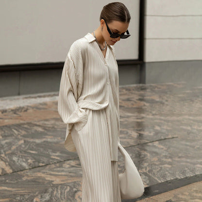 Elowen  - Pleated Pantsuit Set