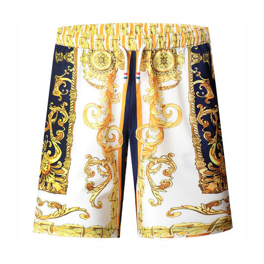 Julien – Men's Gold Luxury Quick Dry Beach Shorts